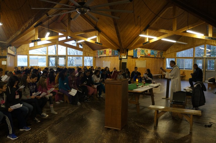 Father Vic celebrates mass with us