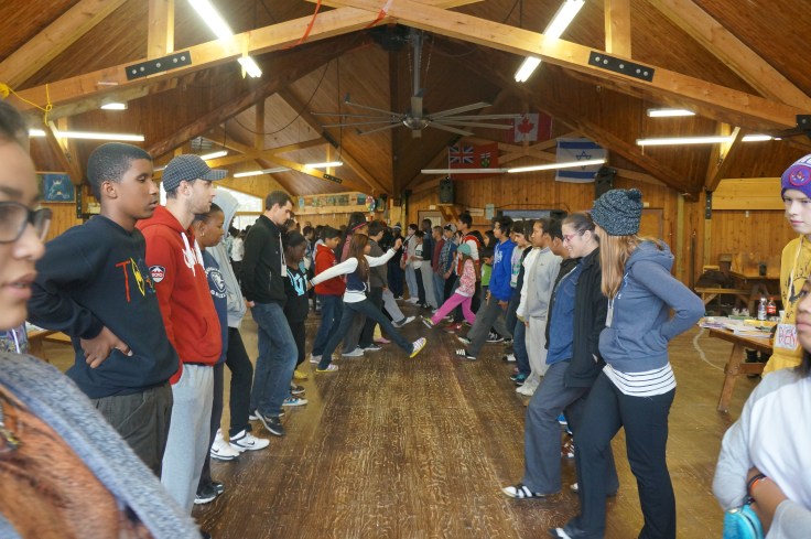 Students witness their extreme similarities and differences by "crossing the line"