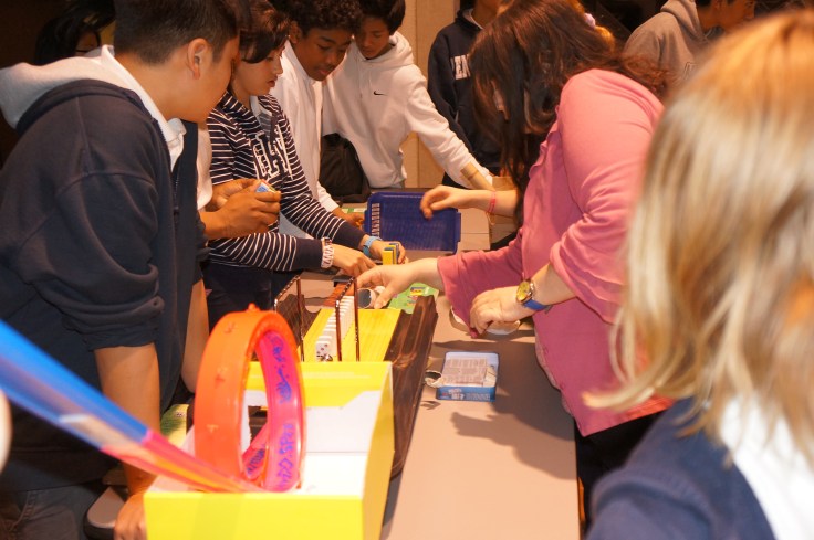 The anticipation builds up as all the schools connect their machines.