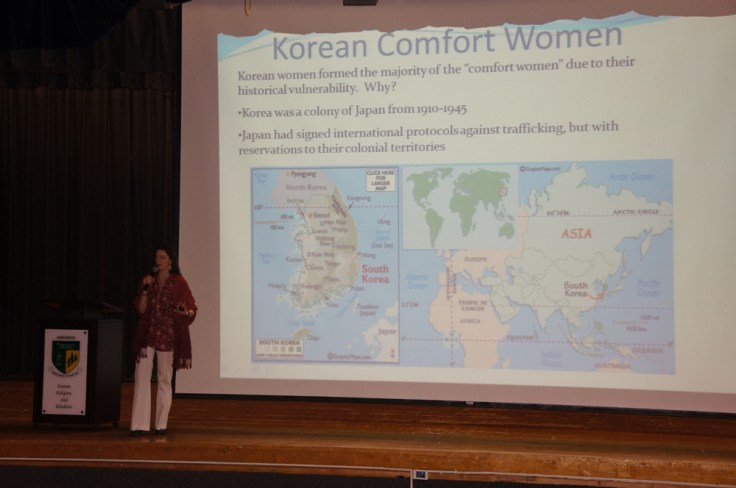 There were breakout sessions covering various topics. This one was about the history of Korean comfort women.