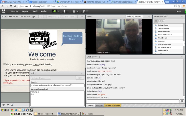 Greg Rogers  and Marivic strike a pose for the amazing student leaders and teachers! :)