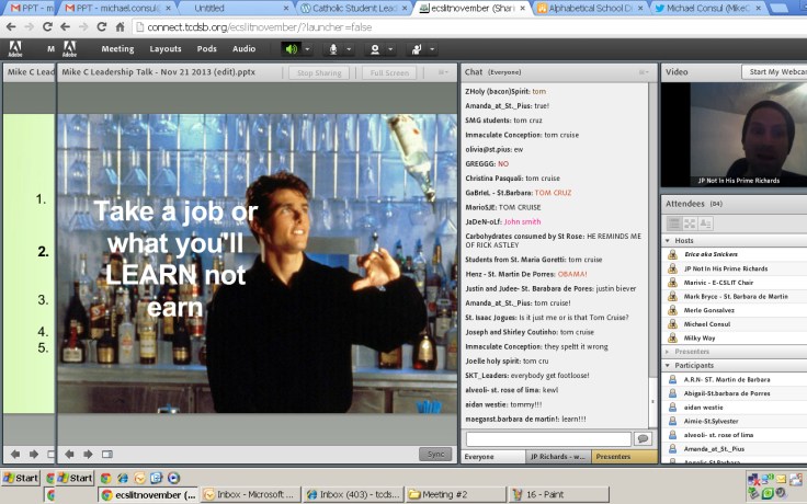 "Take a job you'll LEARN not earn." Do you know who that man is in the picture? Leave a comment below!