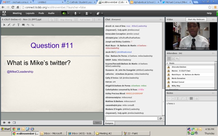 It's the Milky Way asking "What is Mike's twitter?"