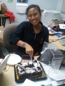 And the first slice is about to be served.