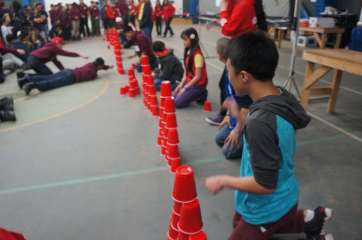 In our opening ceremonies we started off by putting some brave student leaders on a fun test.