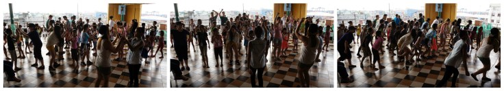 No everyone danced it together. The kids were amazing