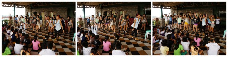 After teaching them the steps, we performed for them so they who it went with music