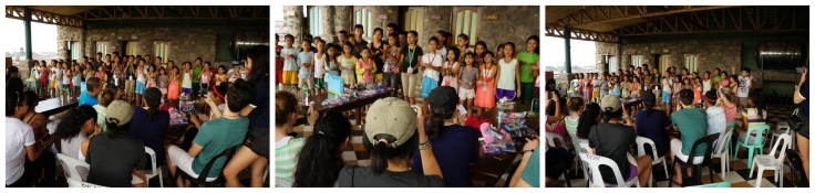 The kids perform a parting song for us