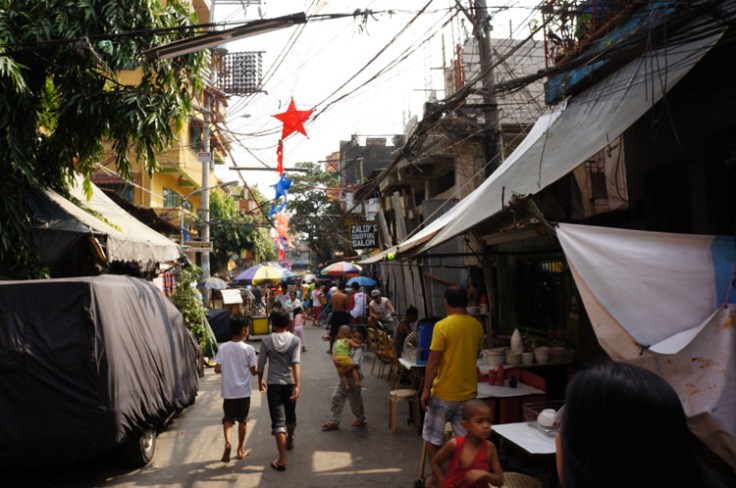 The streets are much narrower here