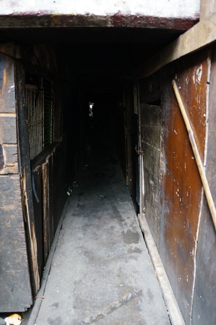 Even though one must crawl into this little passage way, houses still exists there