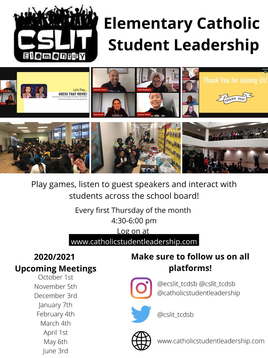 Cslit ECSLIT online meeting – Thurs. Oct. 1 @ 4:30 pm – Catholic Student ...